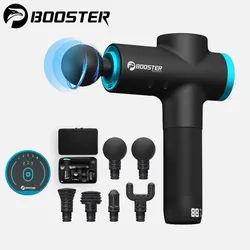 BOOSTER M2-12V pantalla LCD pistola de masaje profesional masajeador muscular profundo relajación corporal pistola facial Fitness