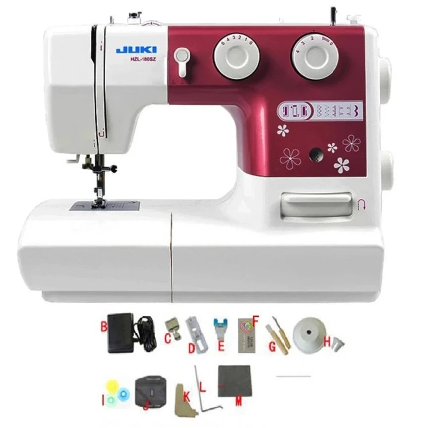 Heavy Duty Sewing Machine 8 Built-in Stitches Metal Frame Twin Needle Multifunctional 60W Household Novice Overlock Sewing Tools