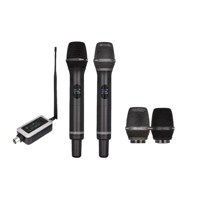 

TA9000 condenser dynamic dual-head wireless microphone singing performance