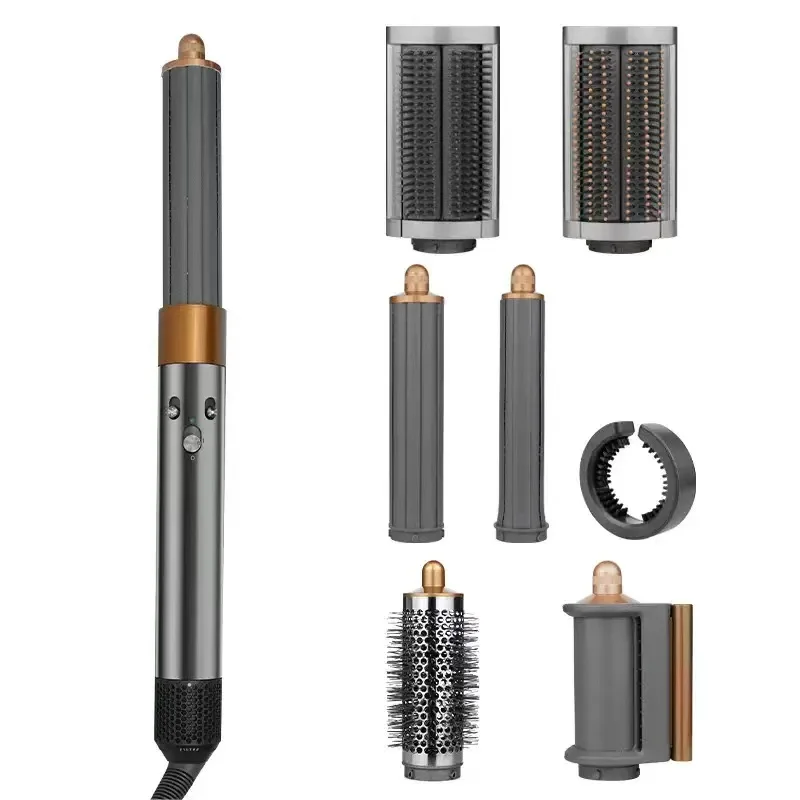 

7 in1 Multi Hair Styler Curling Iron Professional Straightener Barrel Brush Dryer Hotcomb Salon Tool Fast Heating for Home Use