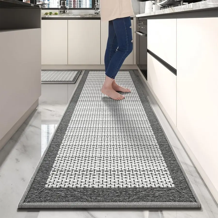 

Non Slip Kitchen Rugs Sets of 2 Extra Large 2.5x6 20x32 Runner Rugs for Kitchen Floor Non Skid Washable, Absorbent Kitchen Mat f