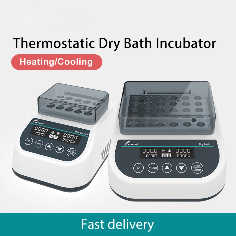 

Mini Dry Bath Incubator Lab Equipment Constant Temperature Lab Heater Incubation Shaker With Heating Block 0.5/1.5/2/5/15/50ml