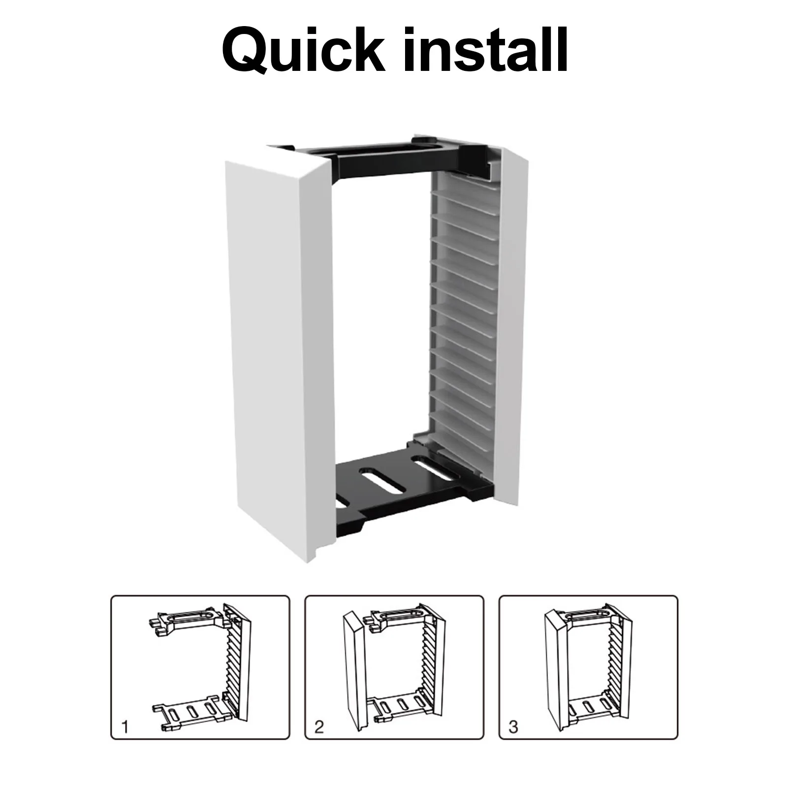 Host Disk Tower For PS 5 Host Game Disk Tower Storage Rack 12 Game Discs For PS4 Switch One Bracket Storage Tower Shelf Rack