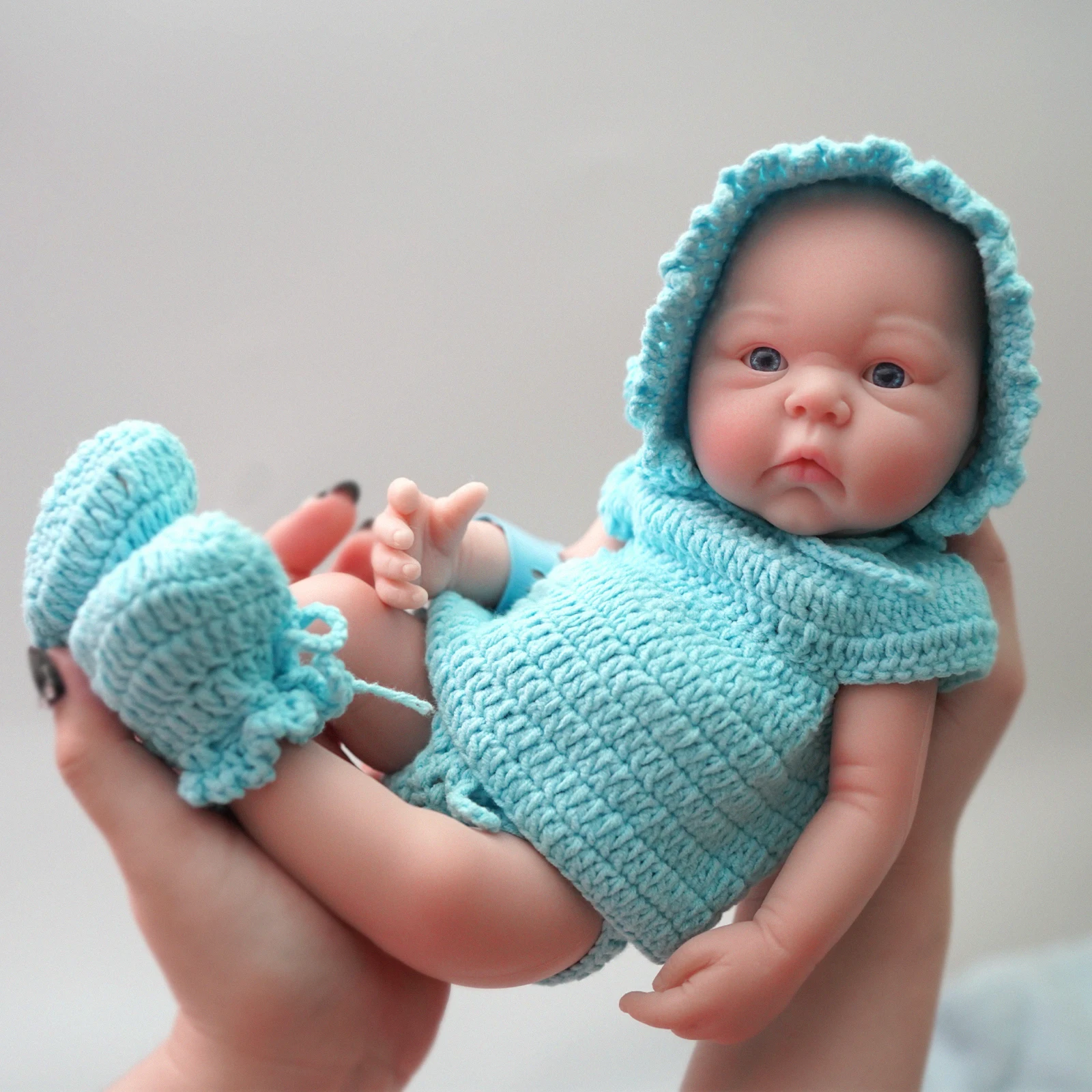 12" Micro Preemie Cute Full Body Soft Silicone Baby Doll Boy Lifelike Reborn Doll Surprise Children Anti-Stress Cuerpo Entero