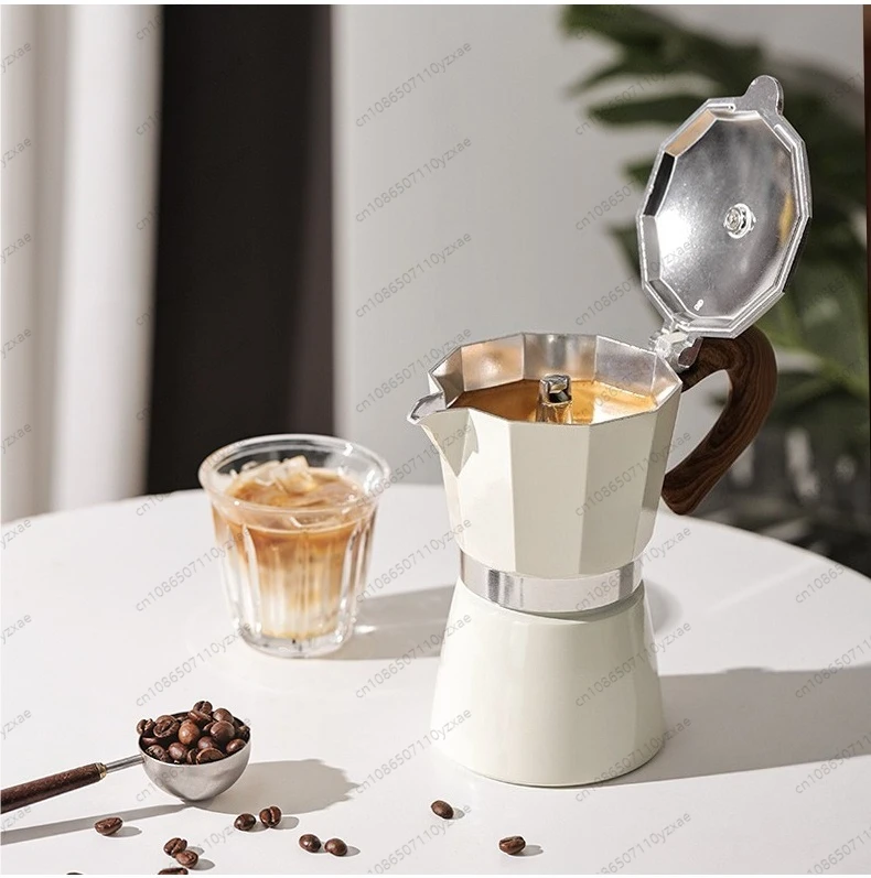 Dual Valve Moka Pot Espresso Mocha Pot Maker Brewed Coffee Pot Electric Stove For Italian Home Outdoor Barista Tools 220V