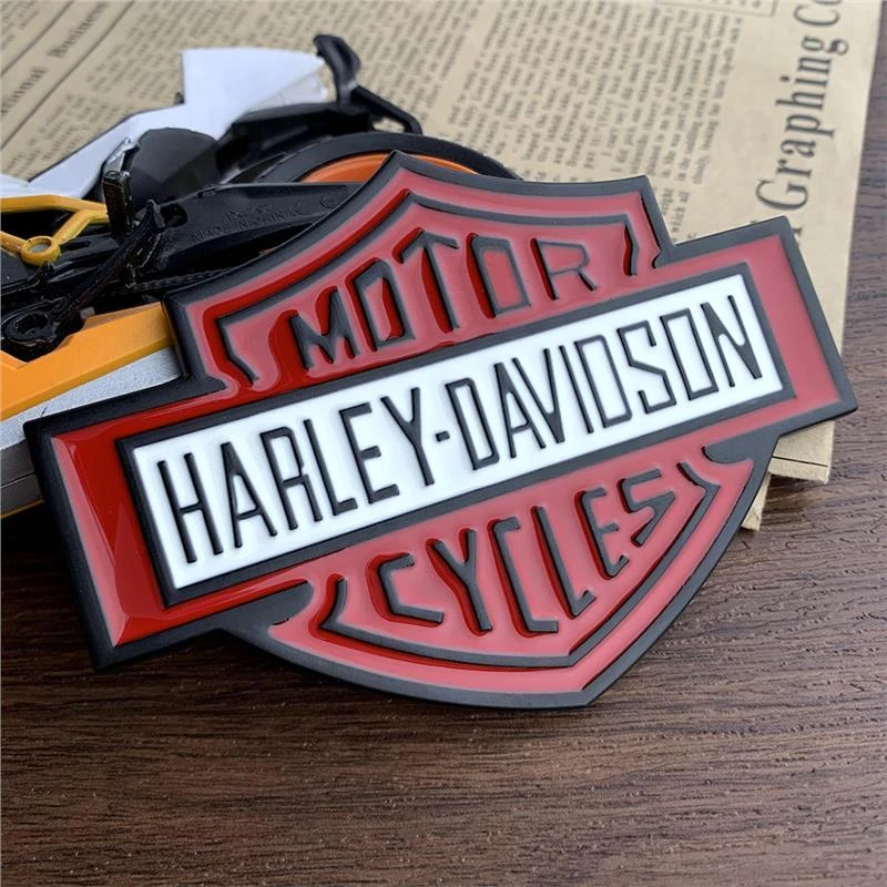 Für Harley Davidson Metall-Aluminiumblech Totenkopf Skelett Aufkleber Motorräder Kopf 3D Aufkleber Heck Kraftstofftank Dekorative Aufkleber