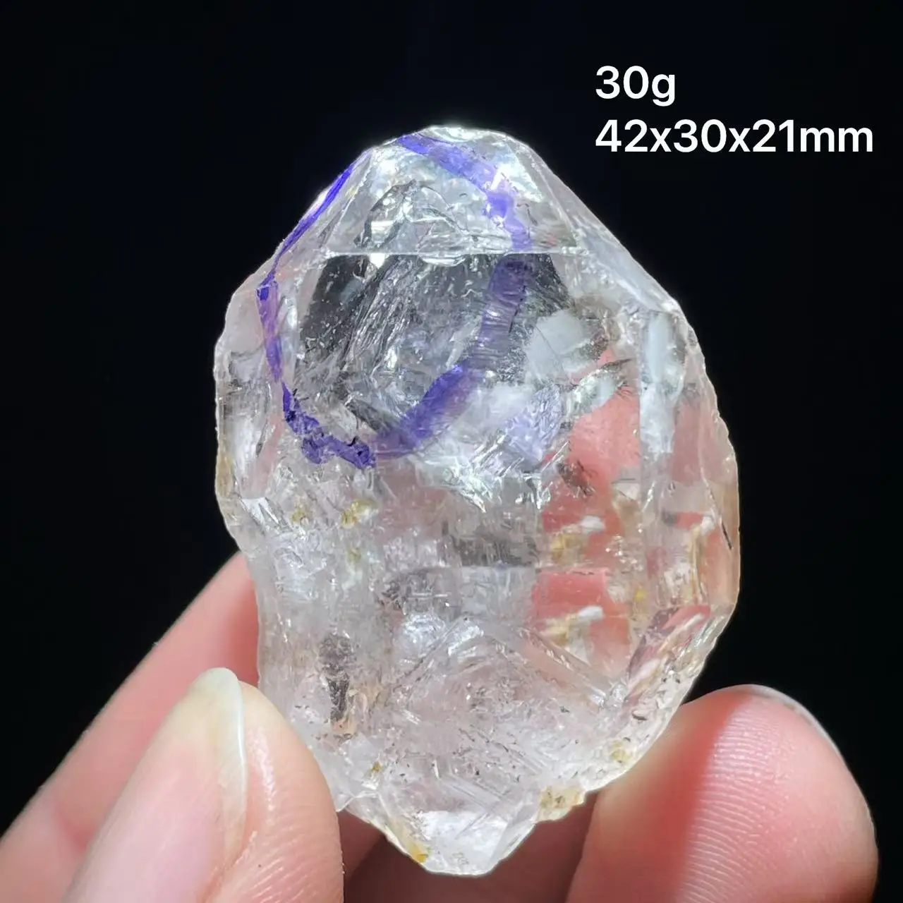 The new 100% natural Hekimeng crystal water bubble lucky stone comes from Yunnan