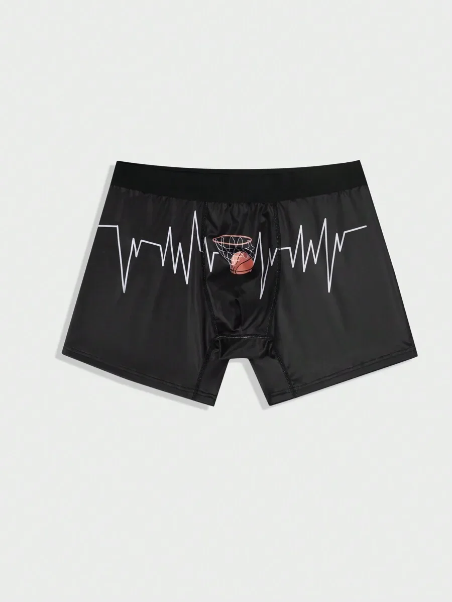 

Mens Basketball Heartbeat Print Boxer Shorts