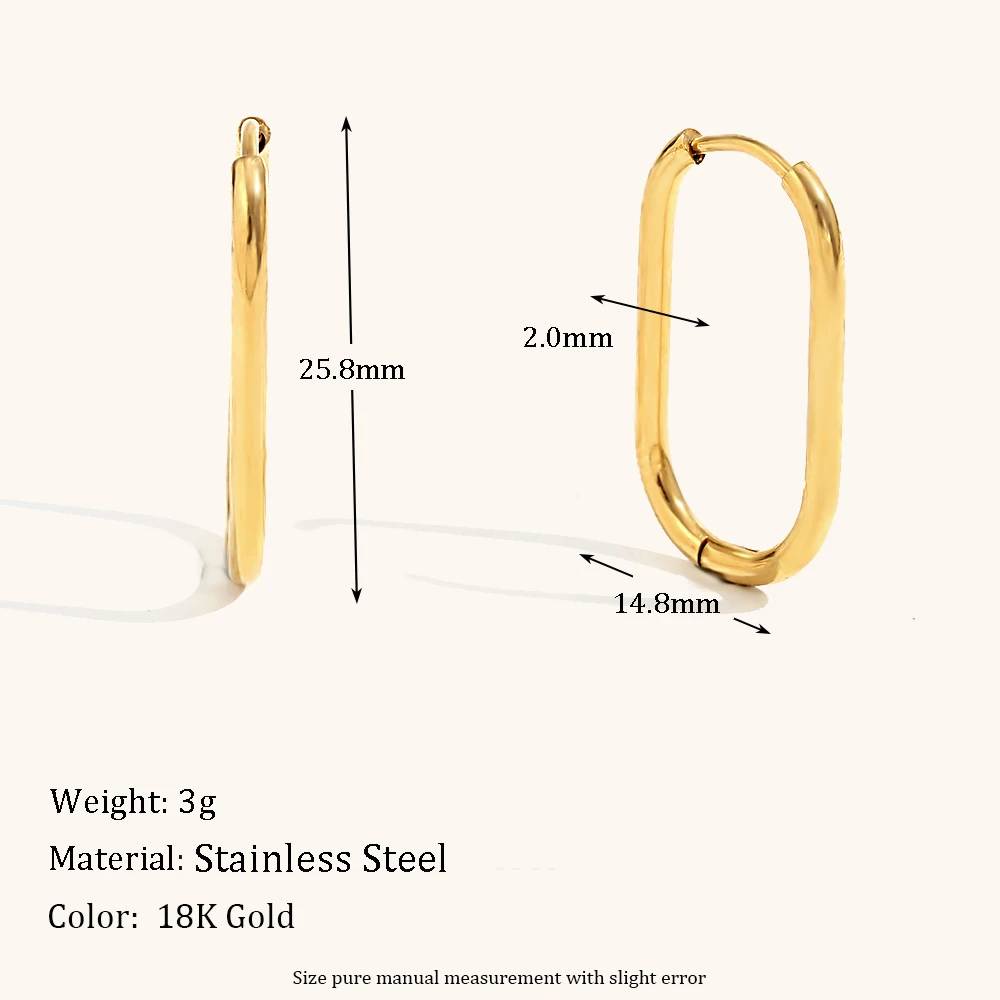 La. Muses Simple Fashion Stainless Steel Hoop Earrings For Women 2024 Unique Luxury Jewelry And Accessories