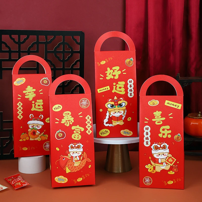 

Chinese New Year Candy Boxes Cookie Pouches 2024 Party Favor Decorations Home Gifts Supplies