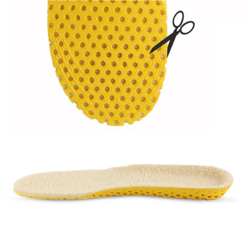 Orthopedic Shock Absorbing Wool Insoles Honeycomb Breathable Shoe Pads for Running Sneakers for Women