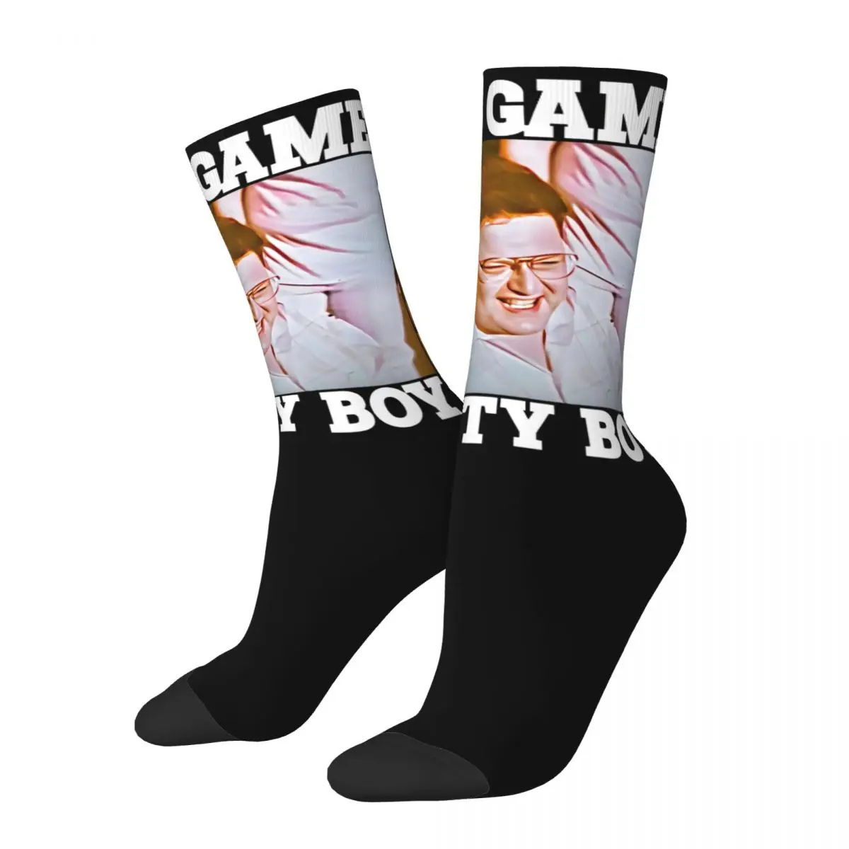 Retro Women Men Nice Game Pretty Boy George Costanza Dress Socks Seinfeld 90s TV Product Basketball Socks Comfortable Best Gifts