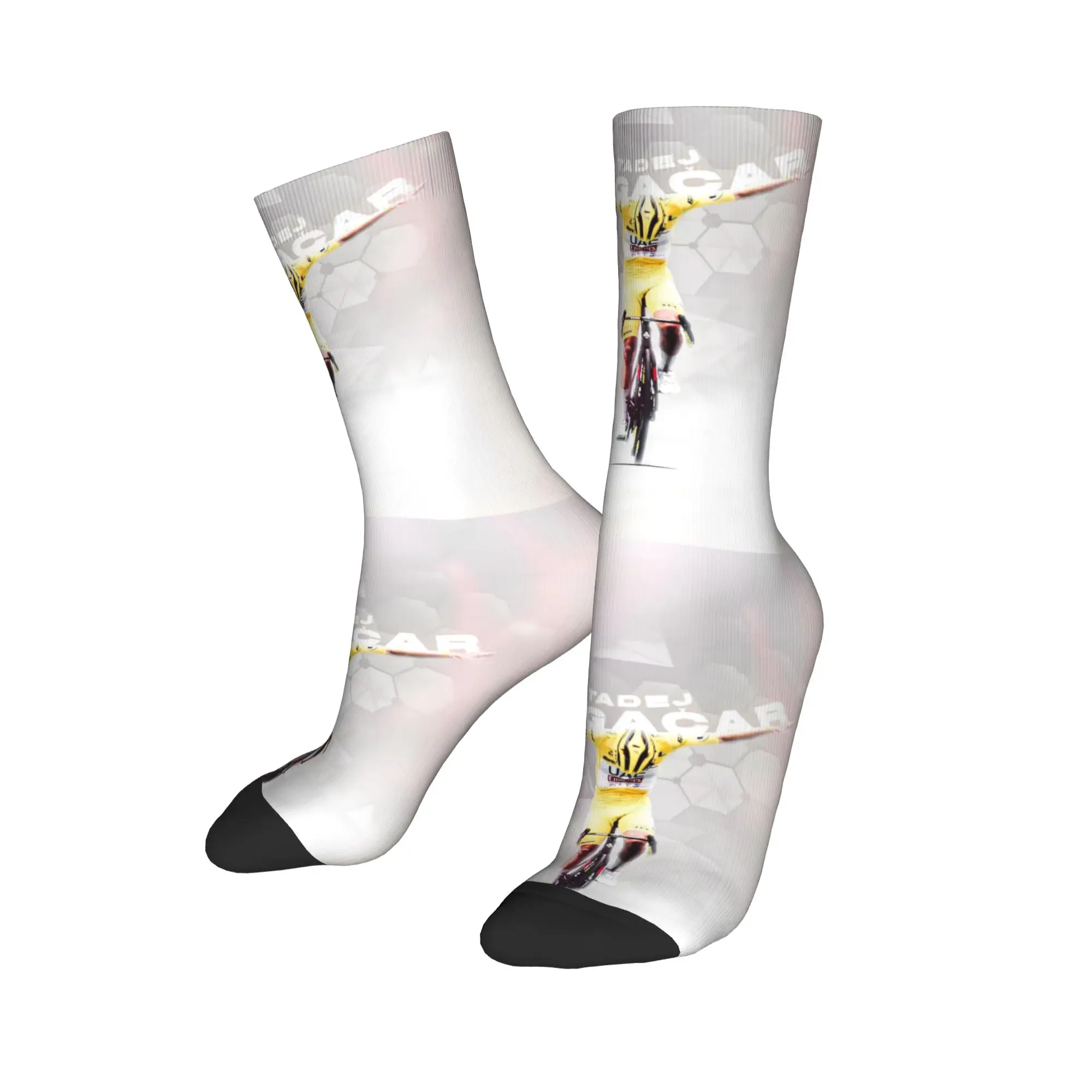 Custom Fashion Printing T-Tadejs Pogacars Socks for Men Women Stretch Summer Autumn Winter Pogi Team Cycling Sport Crew Socks