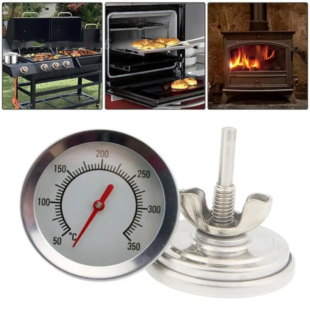 

Durable Large Face BBQ Thermometer 50℃350℃ Probe Oven Thermometer Cook Tool Bimetallic Grill Thermometer Grill Pit