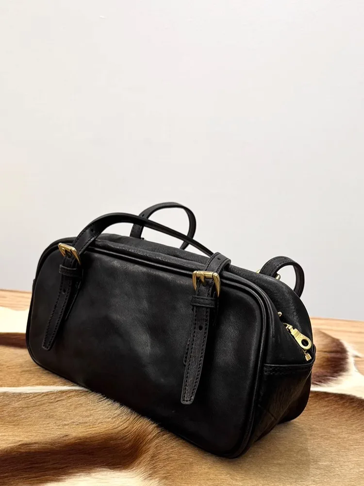 Simple fashion high-quality genuine leather ladies shoulder bag outdoor shopping shoulder bag luxury cow leather women's handbag