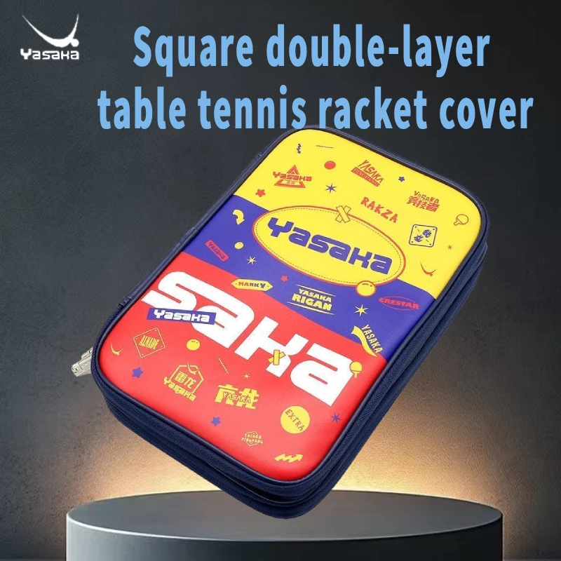 YASAKA Astronaut Double-layer Square Table Tennis Racket Cover Anti Collision Bag Sports Racket Bag