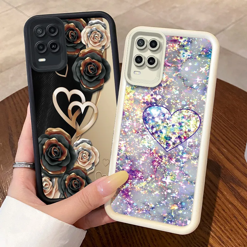 Casing For Oppo A54 4G Case CPH2239 Beautiful Atmospheric Boys Girls Pattern Matte Soft Silicone Full Coverage Anti Drop Cover