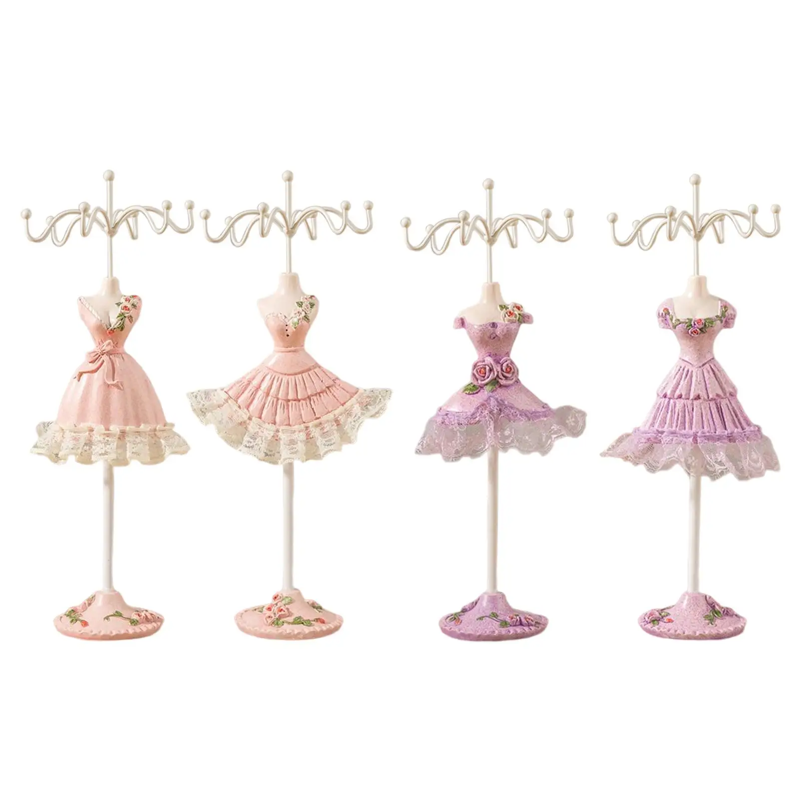 Jewelry Display Stand Hanging Mannequin Princess Model Skirt Rack Necklace Earring Rings Orgaziner Women Girl Gifts Display