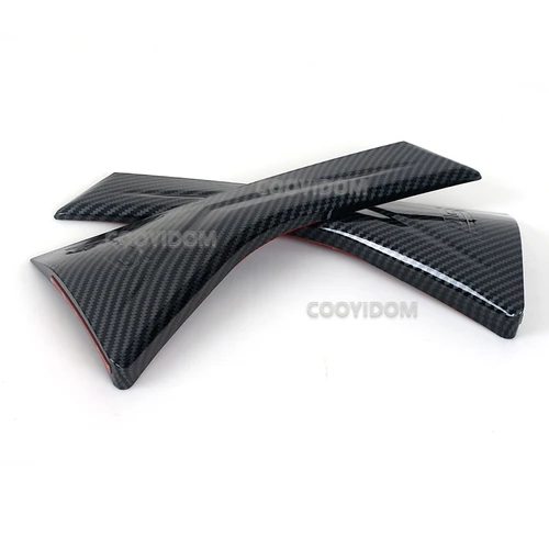 Imagen 2 del producto Alerón de la ventana trasera del coche, cubierta triangular, embellecedor de fibra de carbono ABS para Subaru XV 2012-2016