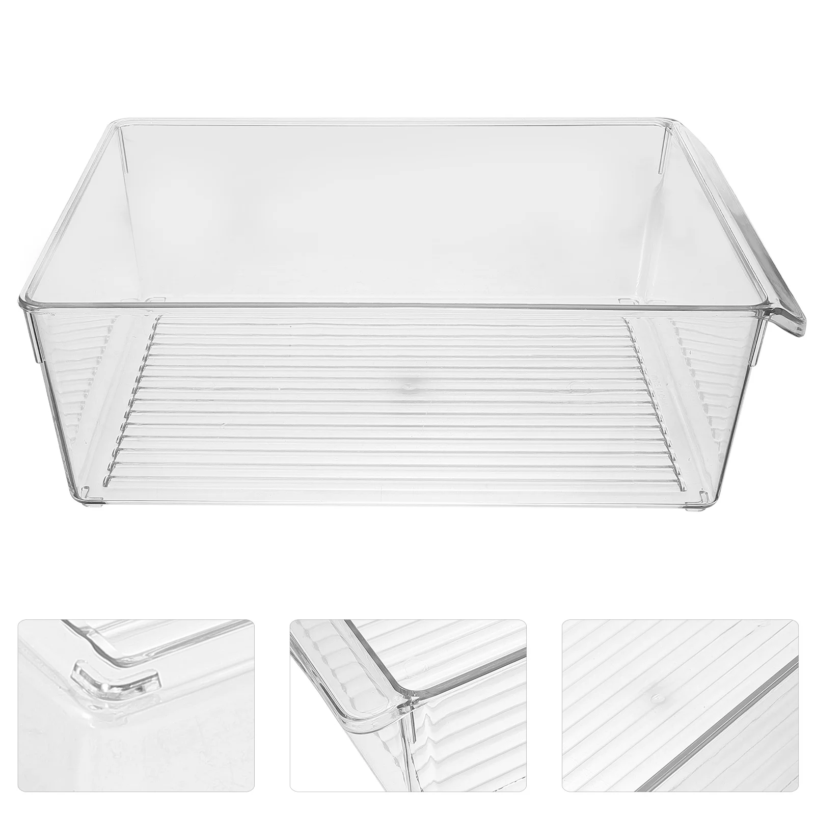 

Fruit Storage Box Multi-Functional Refrigerator Organizer Smooth Surface Easy Clean Stackable Long-Lasting Kitchen Pantry