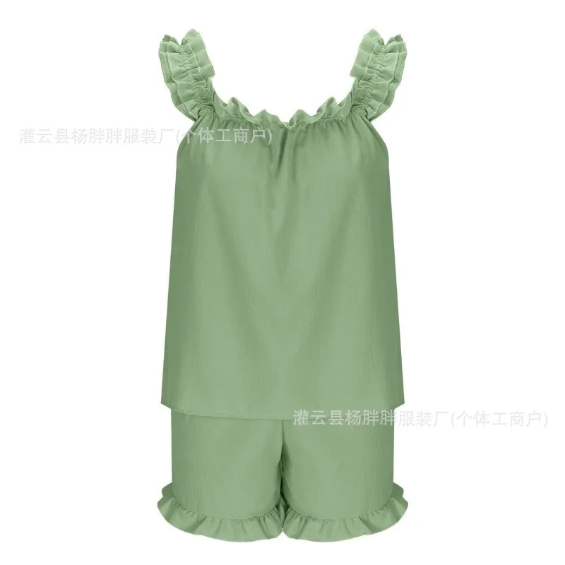 

New Loungewear 2026 Summer Women's European and American Tank Top, Ear Fashion Elegant Shorts, Two-Piece Set, Niche Casual Set