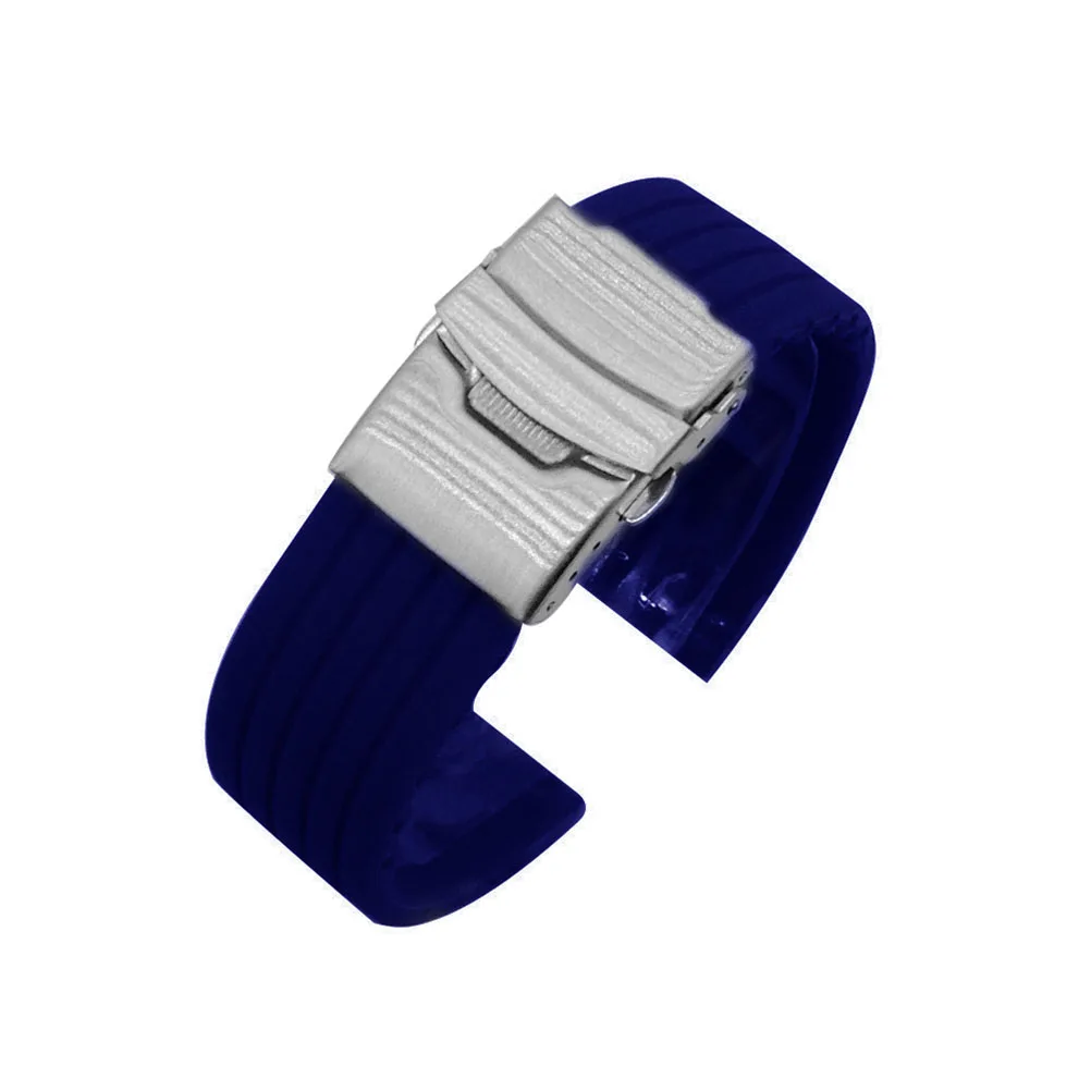 

Silicone Watch Band 22MM Replacement Smooth Wear Resistant Sports Universal Strap Comfortable Anti Rust Buckle Durable