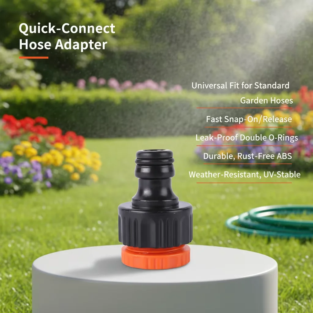 4/6-Point Nipple Quick Connector for Gardening Irrigation, Plastic Durable Garden Accessories Quick Connector