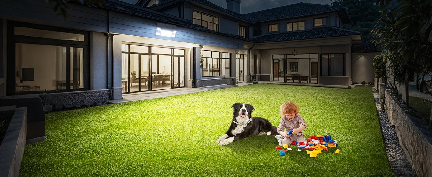 Intelamp Solarleuchten für den Außenbereich, mit 3 Modi, Bewegungsmelder, superhelle Wandleuchte, IP65, wasserdichte Straßenlaterne für Garten, Hof, Weg, Garage | solarleuchte außenbereich solarlampe für außen – Detail 3