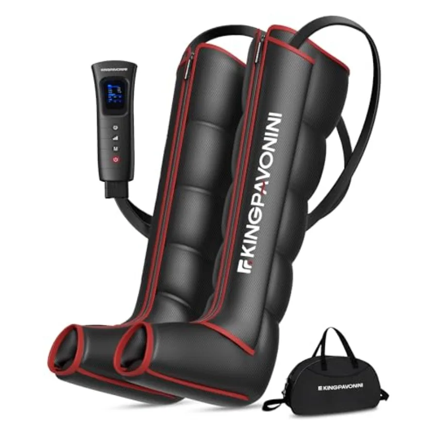 

KingPavonini Leg Compression Massager for Circulation and Pain Relief with 6 Modes 3 Intensities Full Leg Compression Boots for