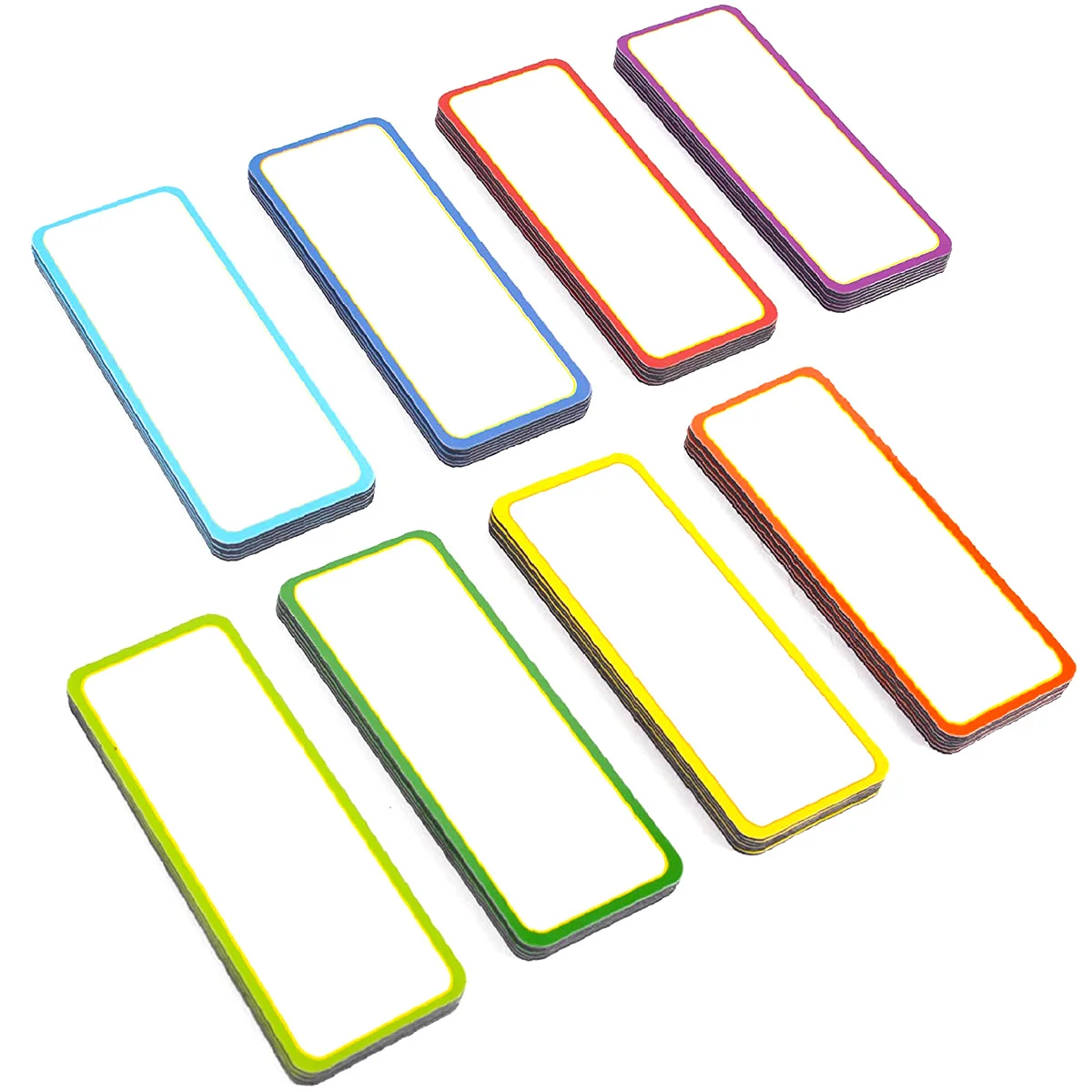 54 قطعة من الملصقات المغناطيسية القابلة لإعادة الكتابة، علامات أسماء عالية الجودة للاستخدام في الفصول الدراسية والمكتب المنزلي، ملصقات زخرفية سهلة الاستخدام #4