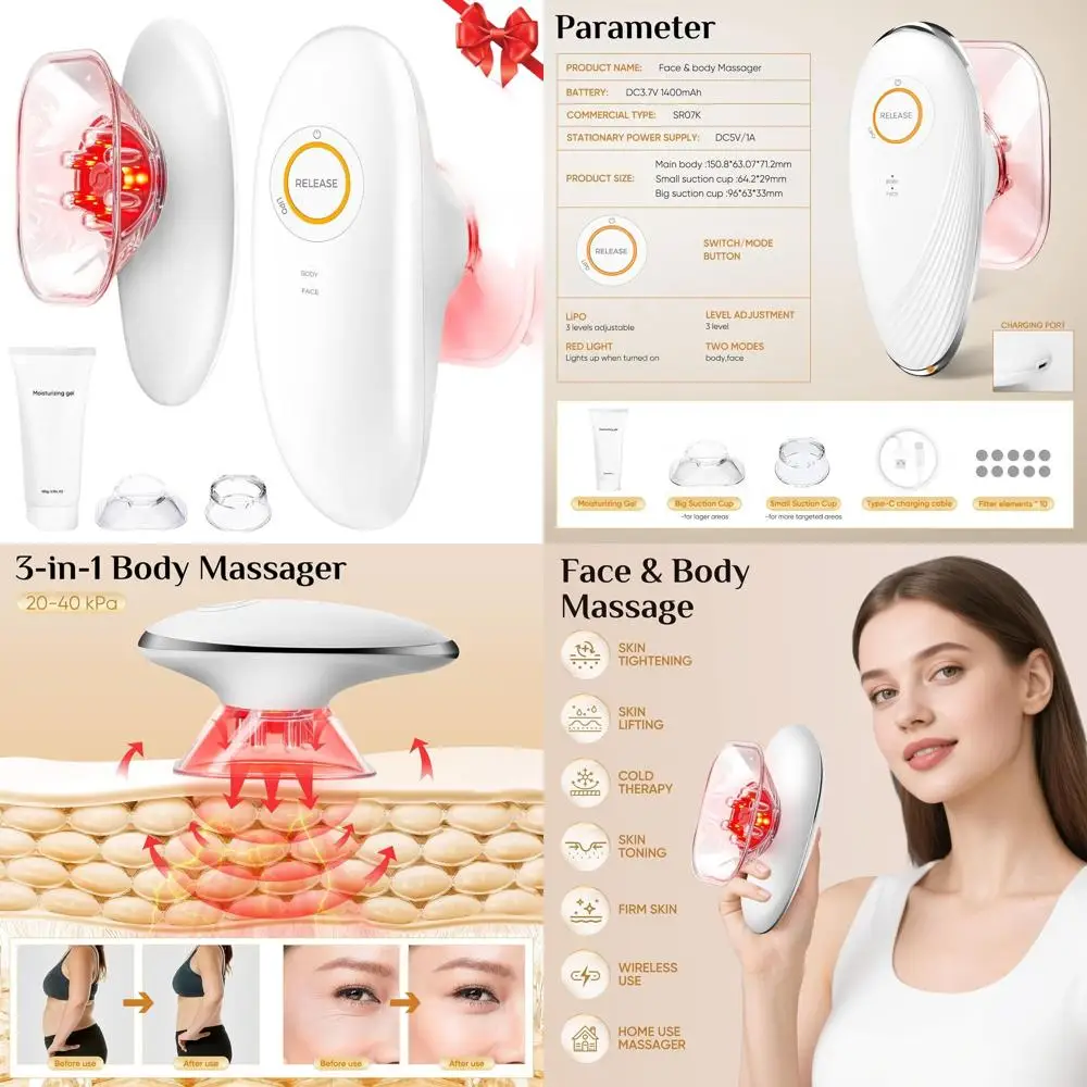 

3-in-1 Body Sculpting Device for Cellulite Reduction, Muscle Relaxation, and Skin Tightening