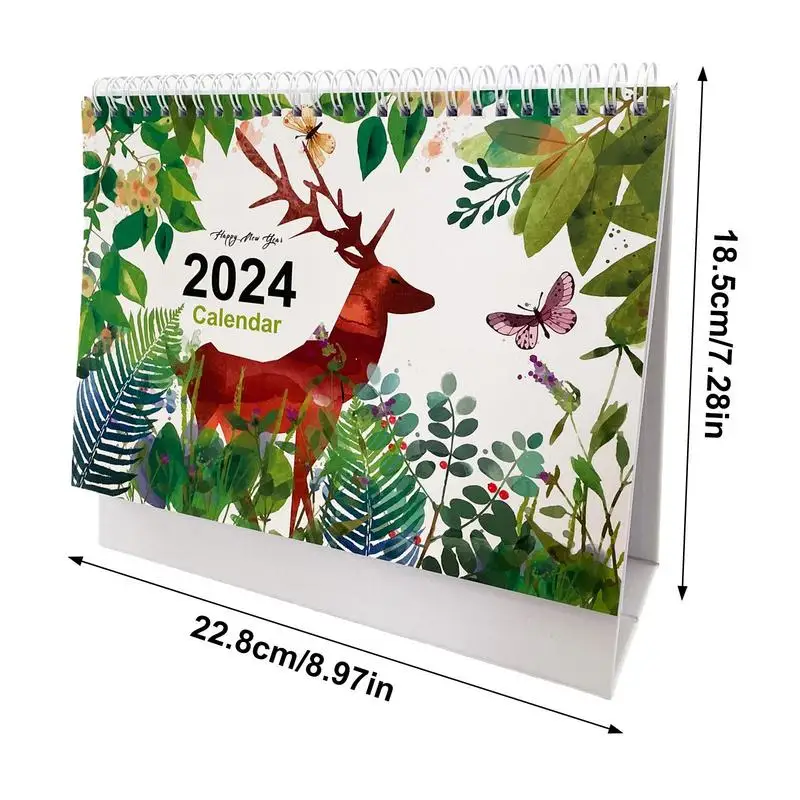 테이블 탑 장식 책상 달력 2024, 스탠딩 데스크탑 달력-2024 달력, 사무실 홈 책상 장식
