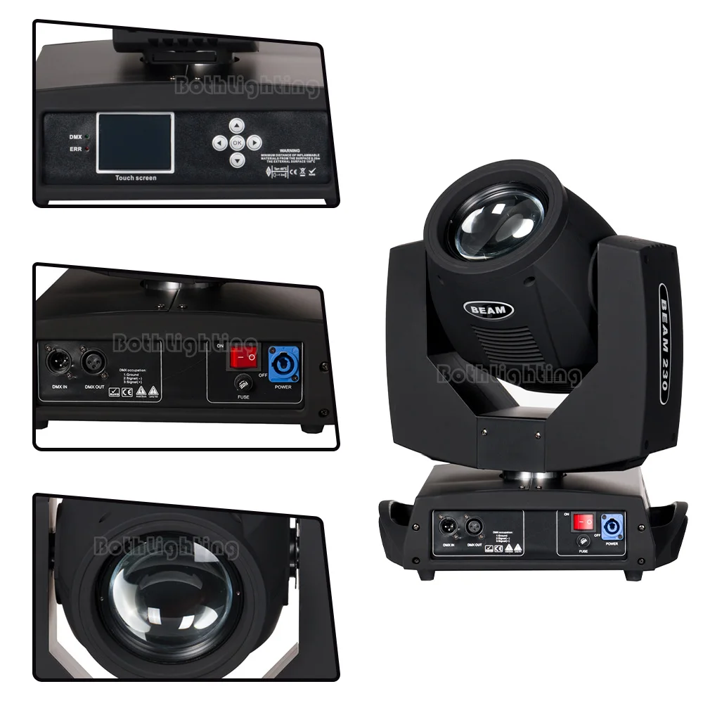 Both Lighting Hot Selling Sharpie Moving Head Light, 230w Sharpy 7r Beam Moving Head Light