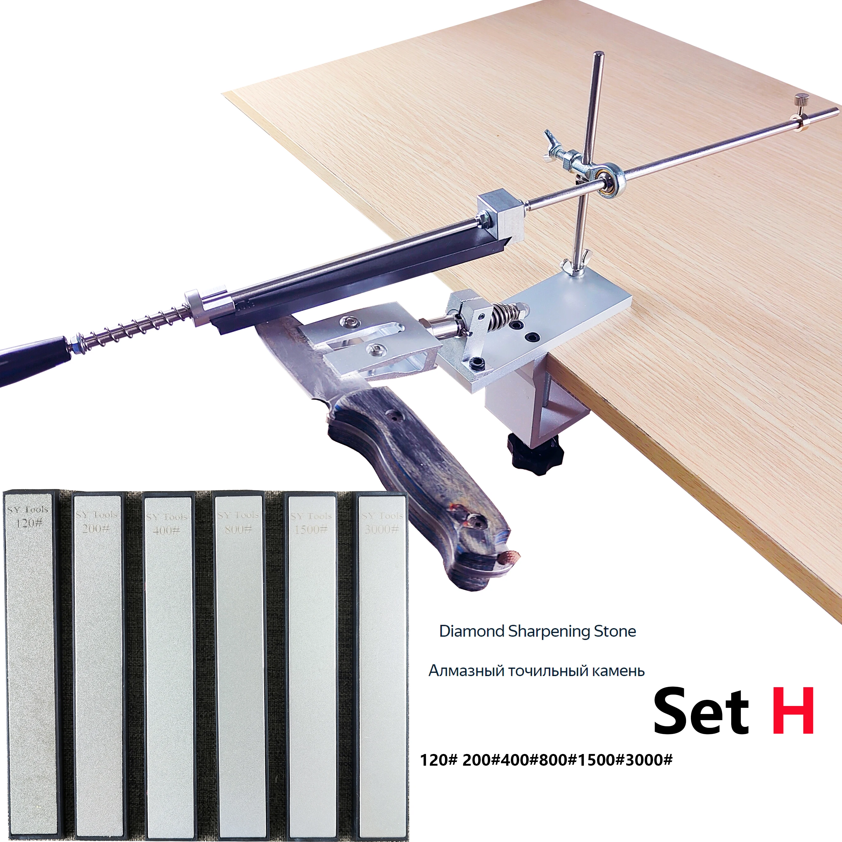 Sy Tools Küchenmesserschärfer Messerschärfsystem 360-Grad-Drehmechanismus K10
