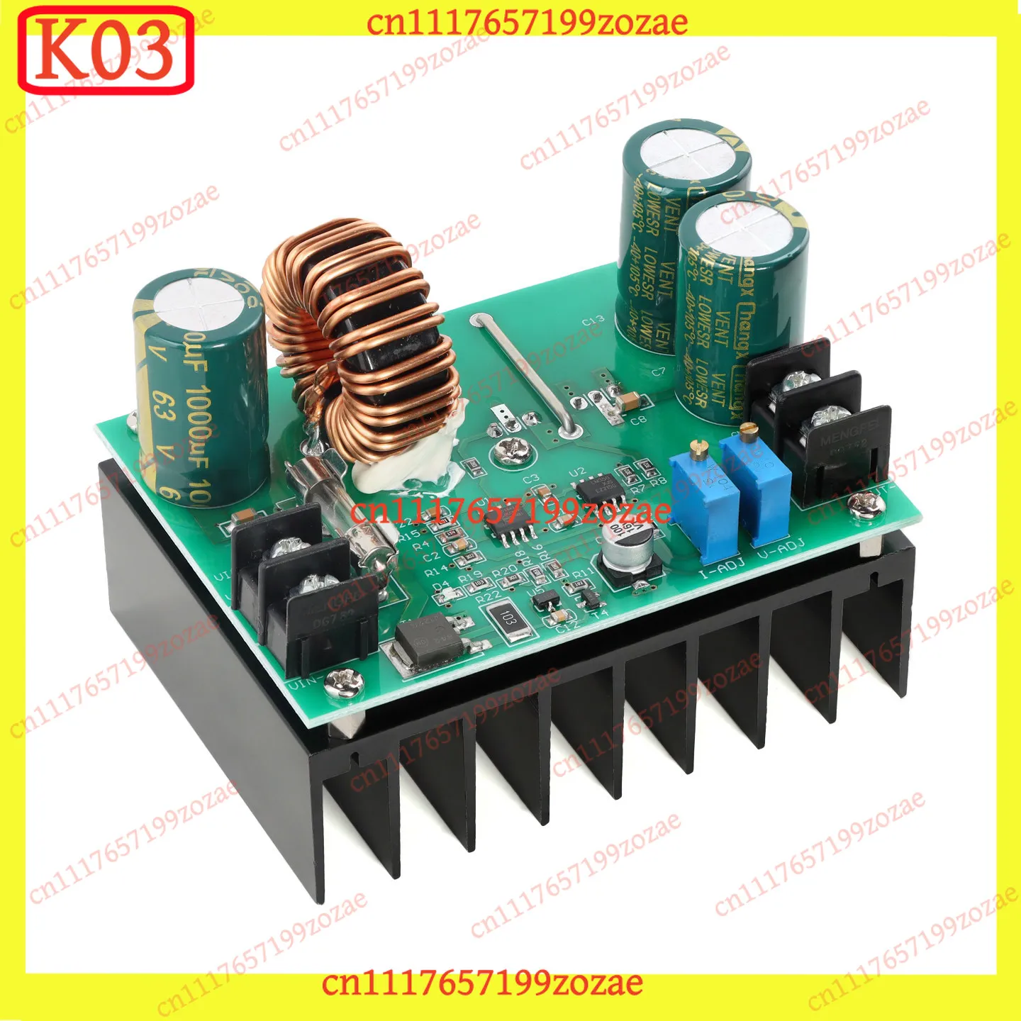 LK k3 600W DC-DC Boost Converter Module | 10-60V to 12-80V 15A Constant Current/Voltage Solar & Laptop Power Supply