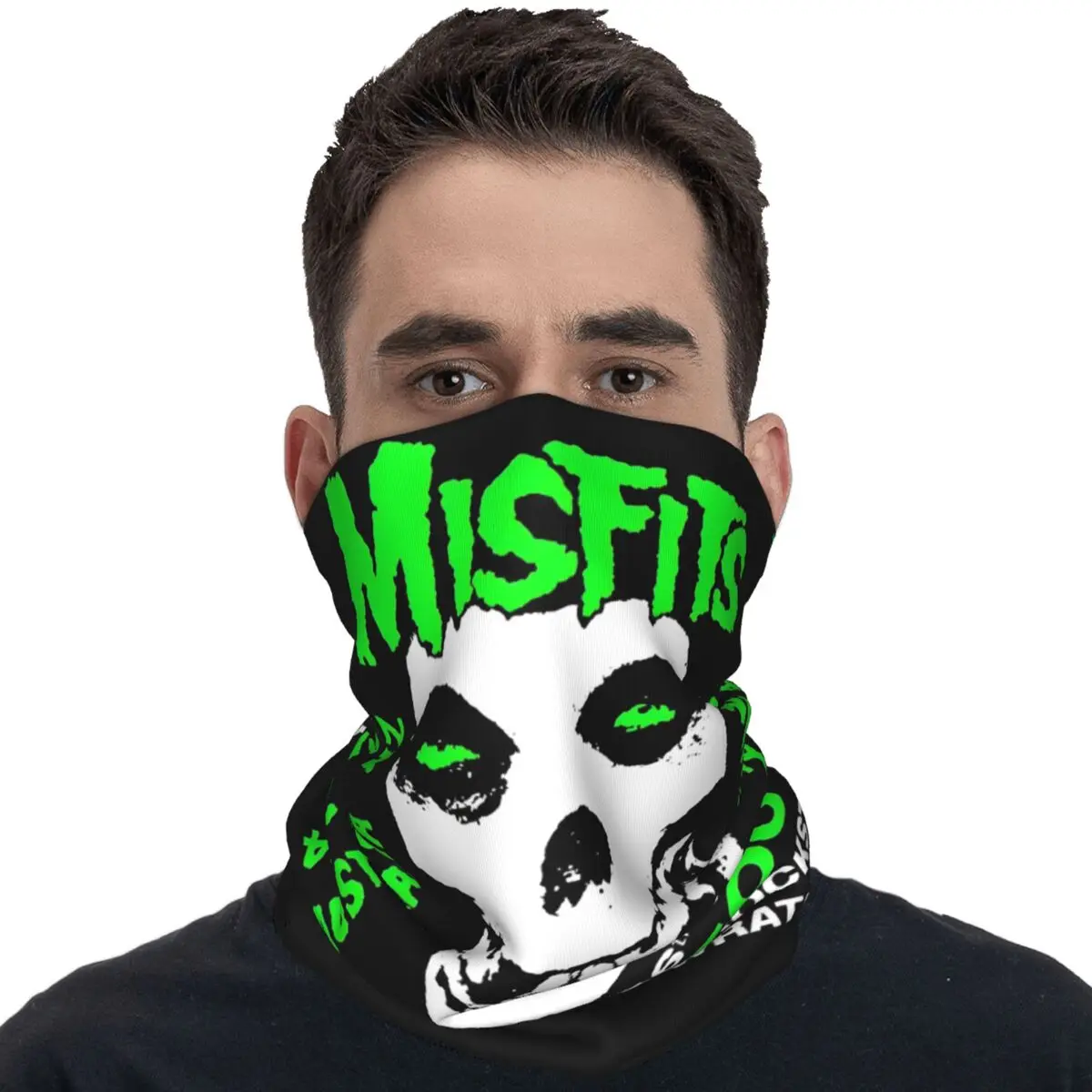 Misfits Rock Band Balaclava Outdoor Sports Tactical Mask Couple Funny Protection Cycling Mask Neck Warmer Scarves