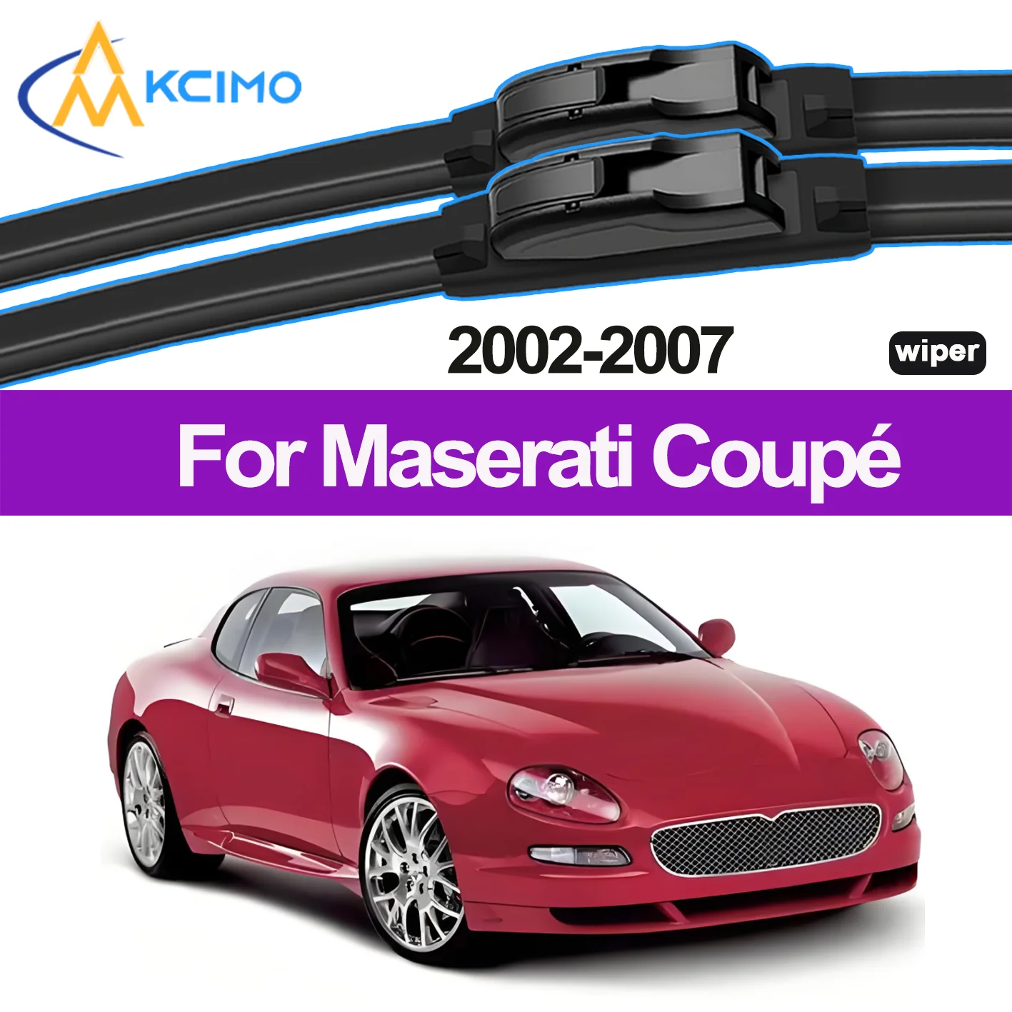 

2pcs Quality Windscreen Silent Black Car Rain Brush Suitable for Maserati Coupé 2002-2007 Maserati 4200 Front Wipers Windshield