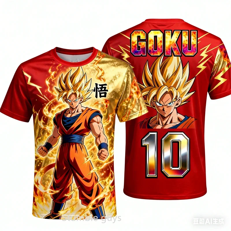 

Men Dragon Ball Z T-shirt Boys Clothes Girls Rugby Jersey Vegeta Women Super Saiyan 2 KidsSportswear