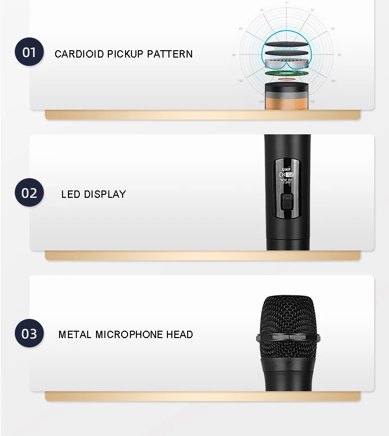 Sepuluh item TLF Xtuga W1 Mikrofon Rekaman Nirkabel UHF Profesional untuk Pengajaran Microfono Inalambrico De Mano