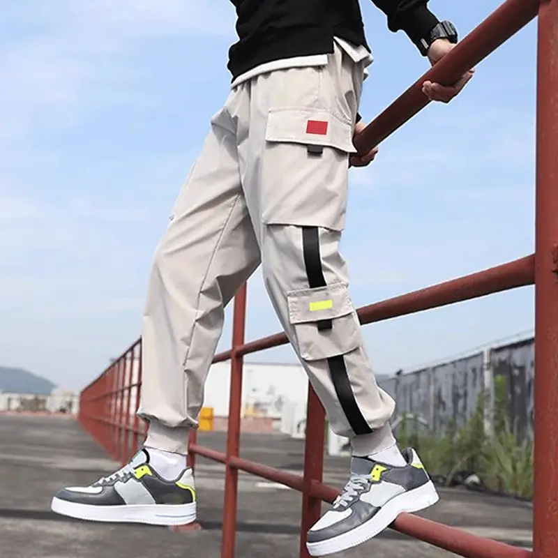 Open Crotch Erotic Outdoor Sex Men's Overalls Slim Cargo Casual Trousers Men Fashion Sport Sweatpants Joggers Track Pants Pants