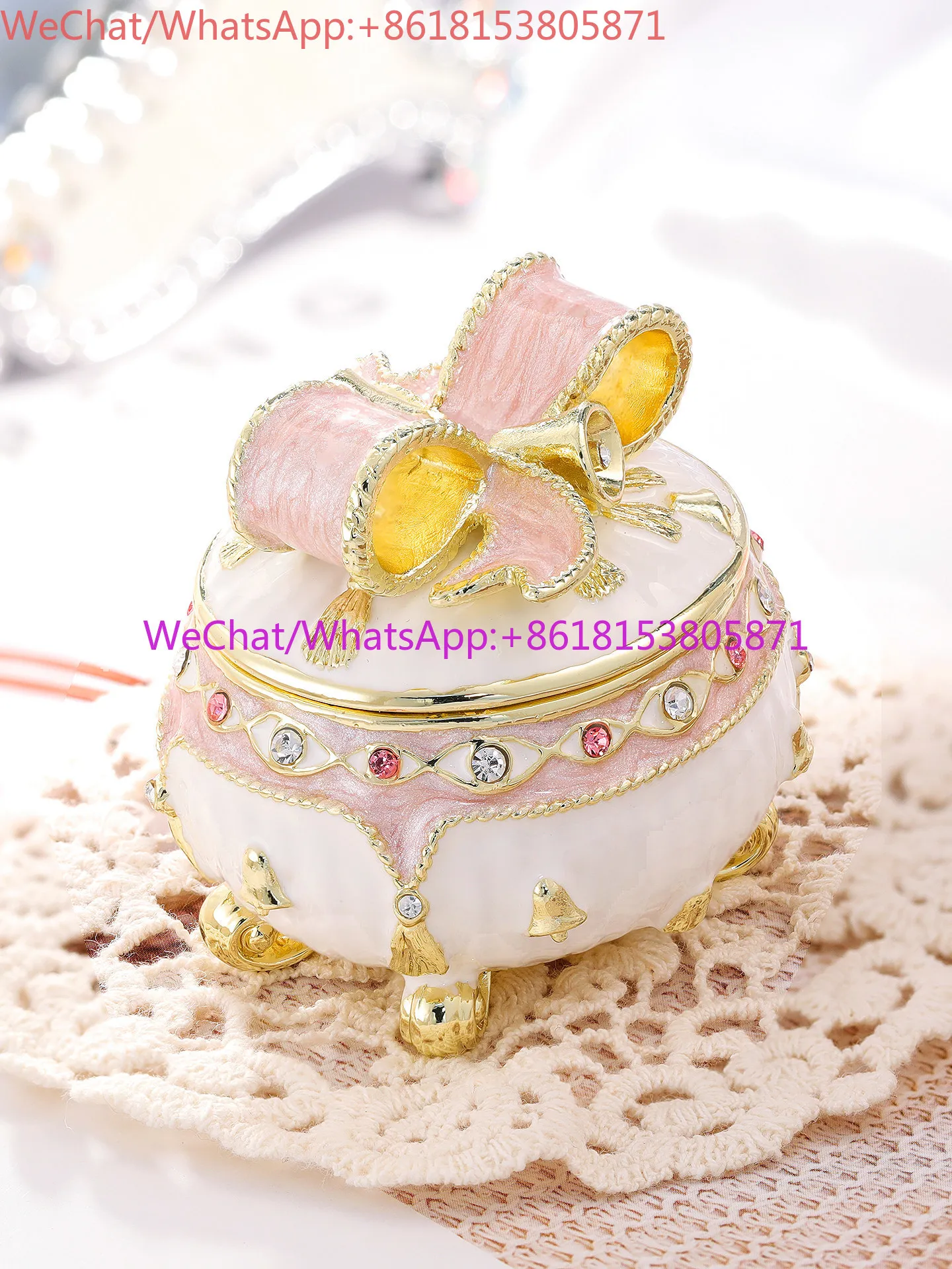 Enamel color high-end marriage proposal ring box jewelry storage box creative gift