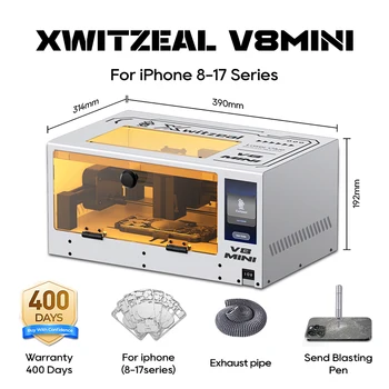 Xwitzeal® V8 MINI Laser Glue Removal Machine for iPhone Back Glass Repair, W/8-17 Series…
