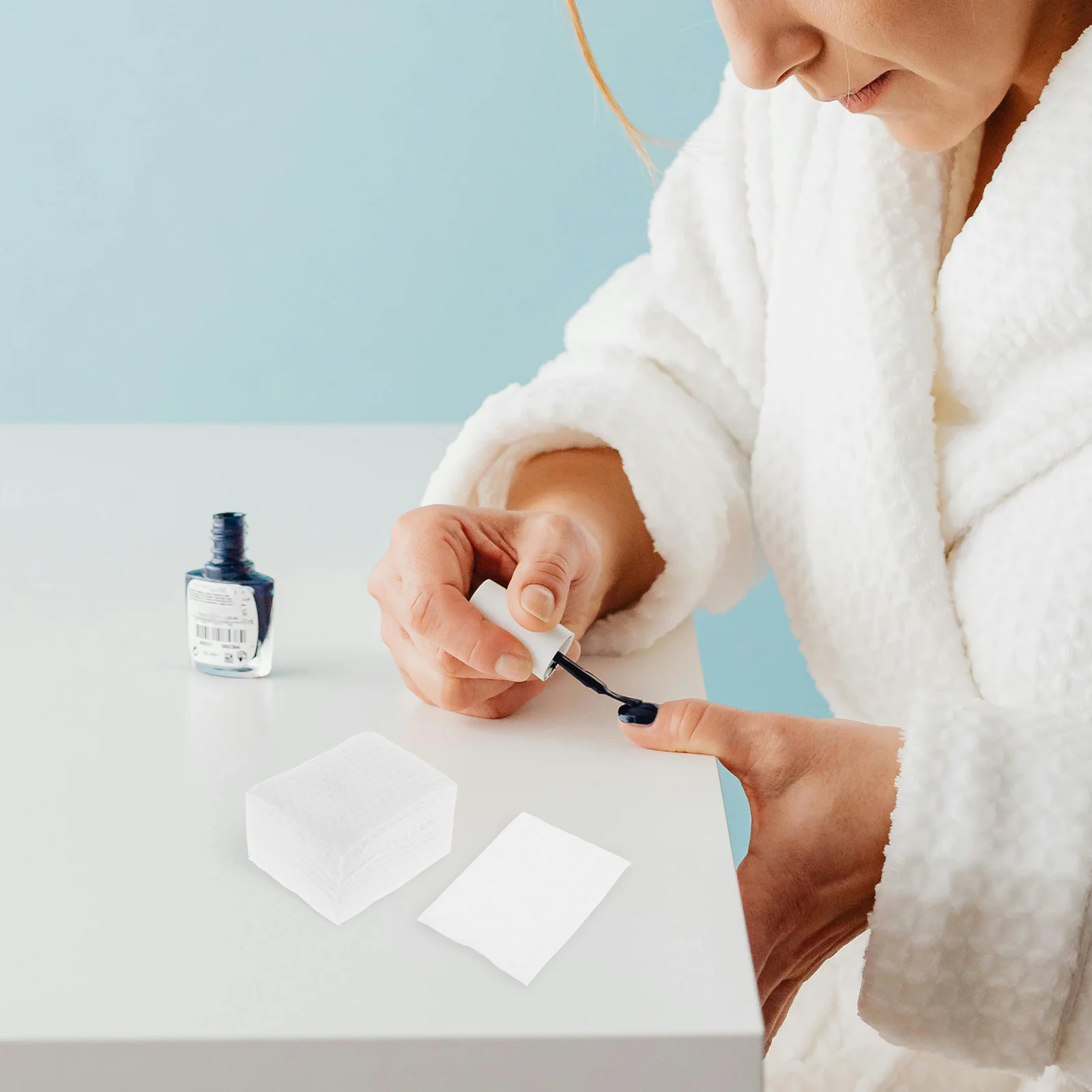 450 Uds almohadillas de algodón para quitar el maquillaje facial almohadillas cuadradas absorbentes gruesas ideales para el cuidado diario de la piel y la protección de manicura