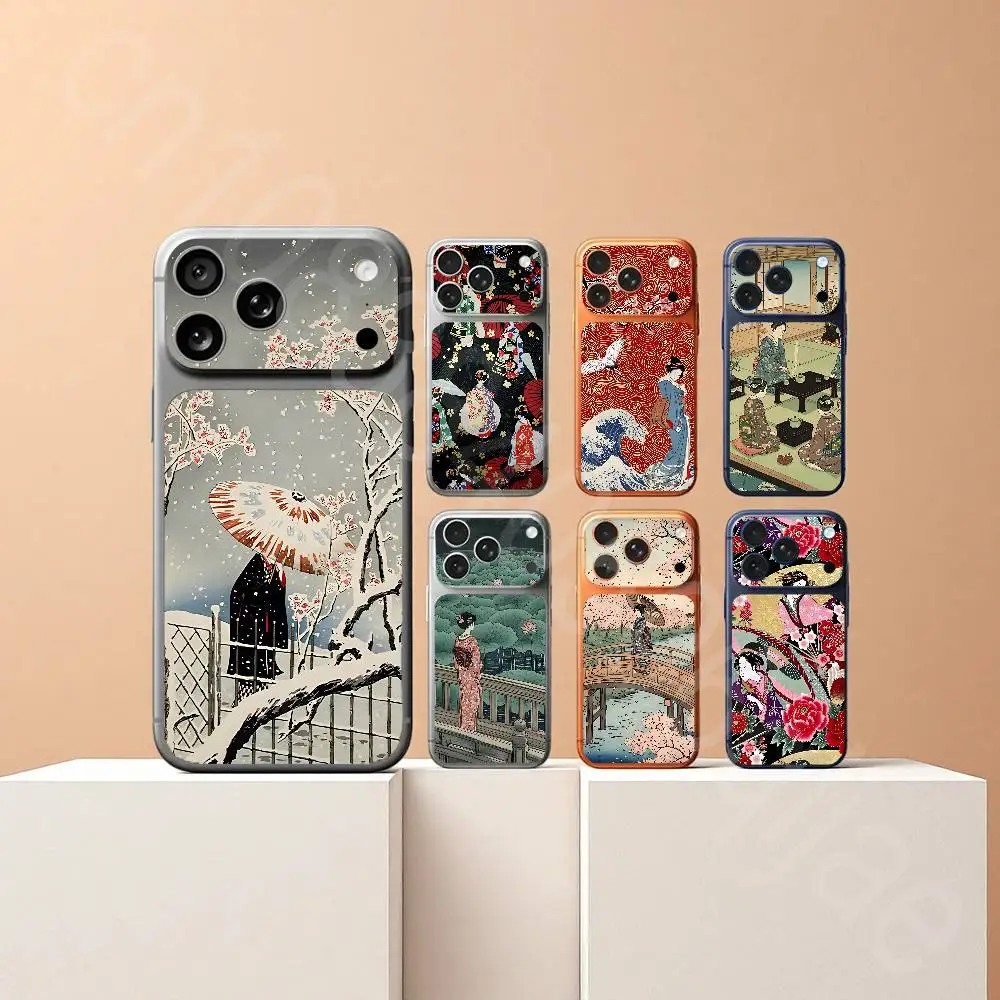 

Japanese geisha For iPhone 17proMax 17pro Full Cover Decal Skin Wrap Rear Protective Sticker Film