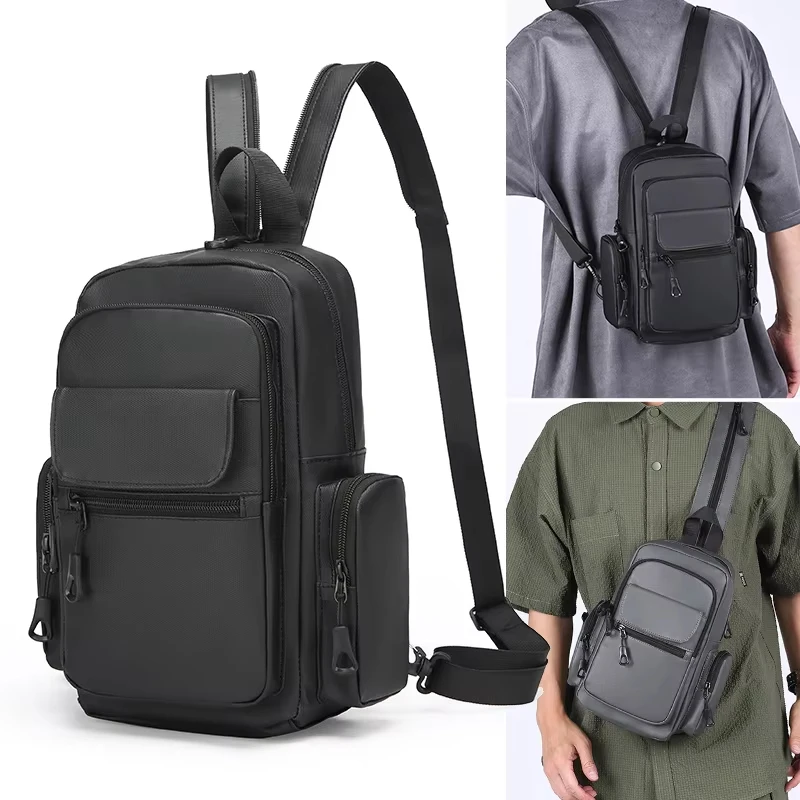 الرجال دراجة نارية حقيبة صدر للرجال الرياضة في الهواء الطلق متعددة الوظائف المشي لمسافات طويلة ركوب الدراجات التخييم حقيبة ظهر صغيرة حزم السفر خفيفة الوزن