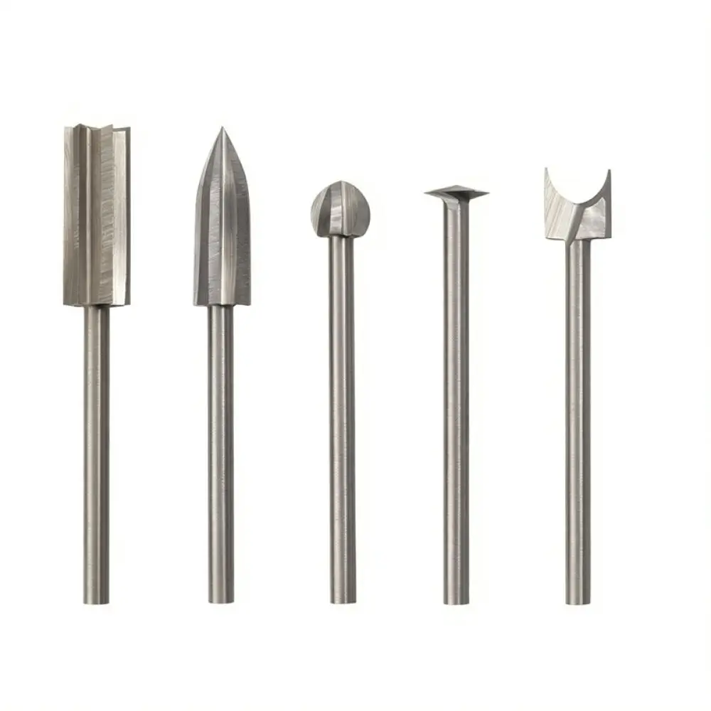 HSS Rotary Files Wood Carving Bit Set Milling Cutter For Electric Grinder Woodworking Craft Root Carving Engraving