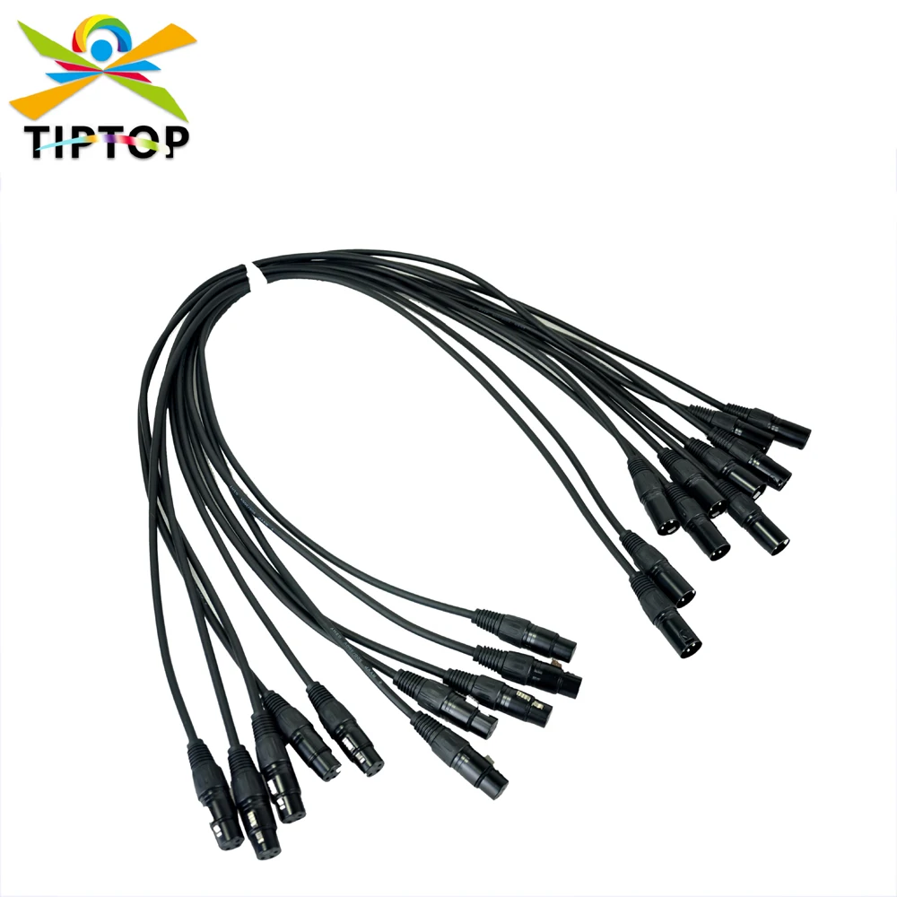 Wholesale Price Black Color Aluminum Head 1 meter long DMX Lighting Cable Splitters & Adapters Economy Class 3 Pin Copper Wire