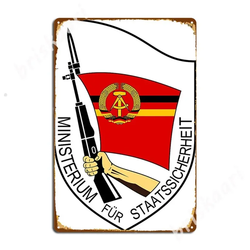 Stasi Ministry State Security - Gdr Ddr East Germany Metal Signs Cinema Living Room Club Bar Printing Plaques Tin sign Posters