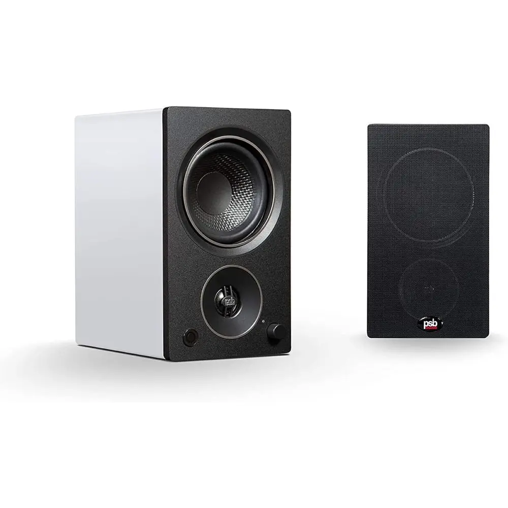 

Speakers Aha AM3 Compact Powered Speakers with Bluetooth and Po Preamp - White