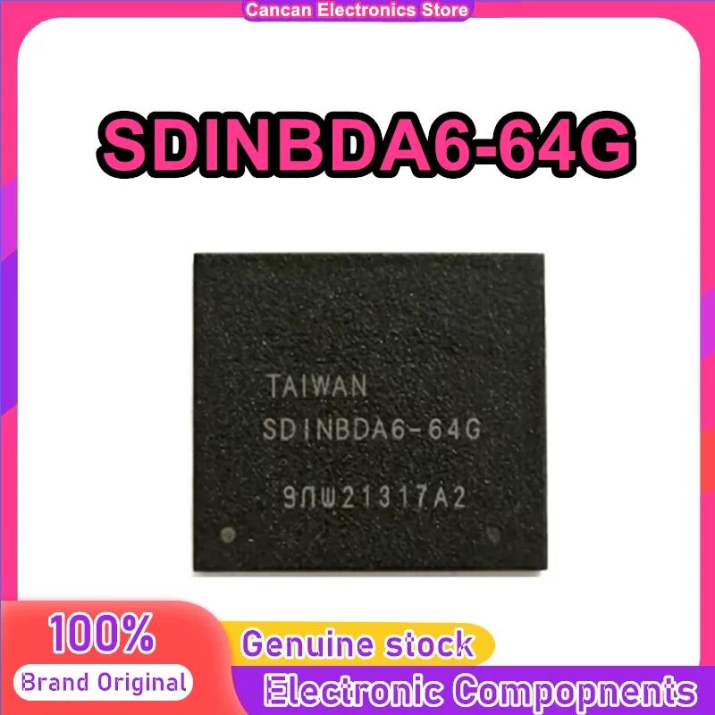 

SDINBDA6-64G 5.1 version 64GB flash granular storage chip IC eMMC 0-10 New Original in Stock